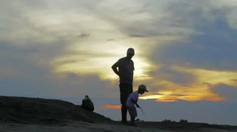 Father and Son Stock Footage 10585571