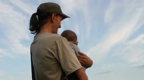 Father and son Stock Footage 26330384