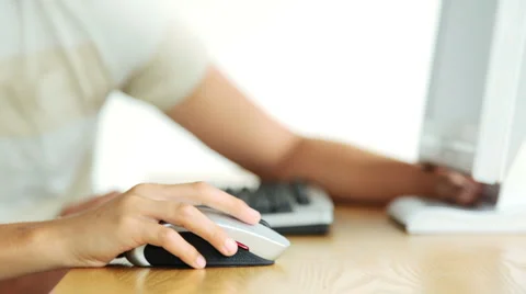 Father and Son on the Home Computer Stock Footage 904890