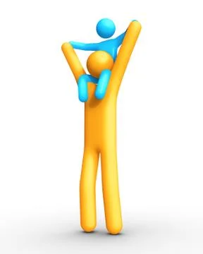 Father and son Stock Illustration