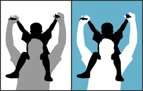 Father and son Illustrazione stock