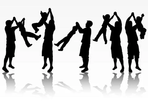 Father and son Stock Illustration