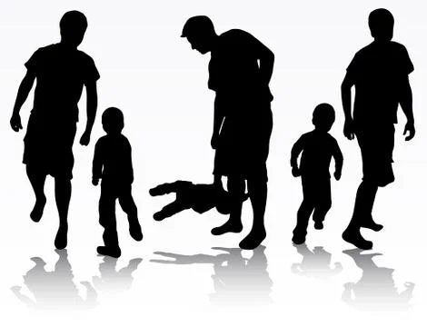 Father and son Stock Illustration