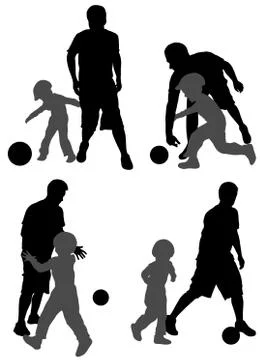 Father and son Stock Illustration