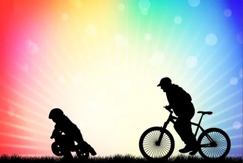 Father and son Stock-Illustration