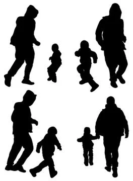 Father and son Stock Illustration