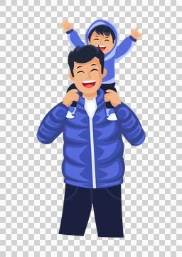 Father and son Stock Illustration