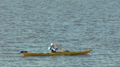Father And Son Kayaking Stock Footage 121674634