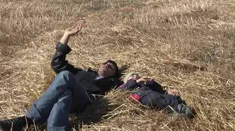 Father and son outing Stock Footage 948882