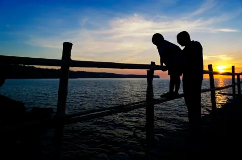 Father and son Stock Photos