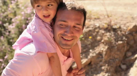 Father and son playing Stock Footage 43613281