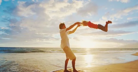 Father and Son Playing Stock Footage 81247088