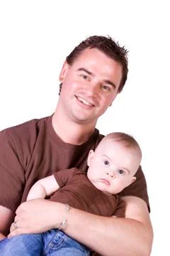 Father and son posing Stock Photos
