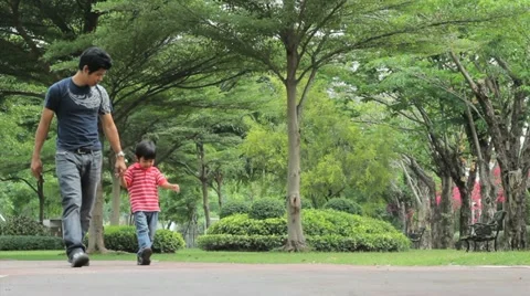 Father And Son Spend Time At The Park 스톡 동영상 10866301