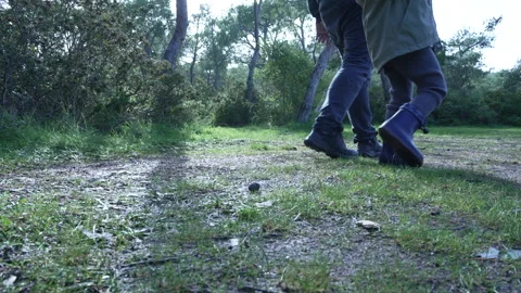 Father and Son Walking Deep into Forest Follow Shot - Nature Discovery Series Vídeos de archivo 326173836