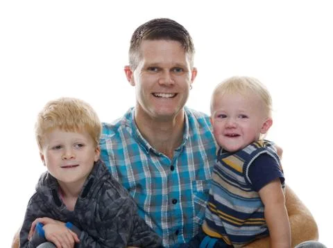 Father and sons Stock Photos