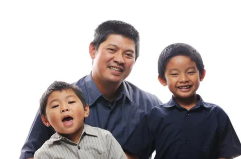 Father bonding with sons Stock Photos