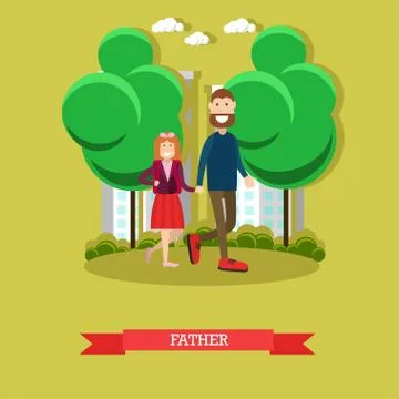 Father concept vector illustration in flat style Stock Illustration
