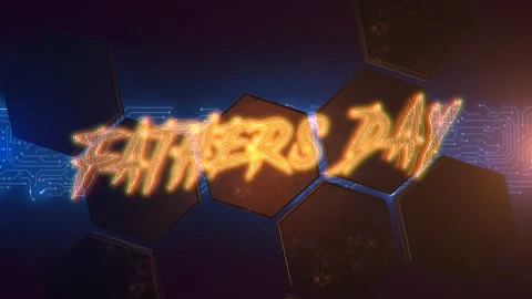 Father Day with cyberpunk elements Stock Footage 196850776