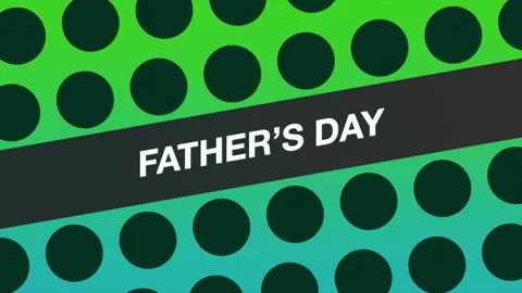 Father Day with gradient green dots pattern 스톡 동영상 169733064