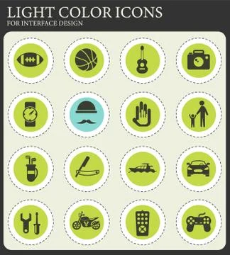 Father day icon set Stock Illustration