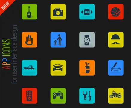 Father day icon set Stock Illustration