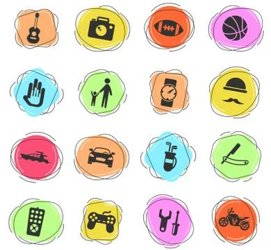 Father day icon set Stock Illustration