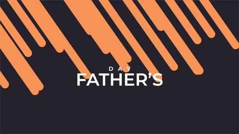 Father Day with orange stripes 動画素材 166384662