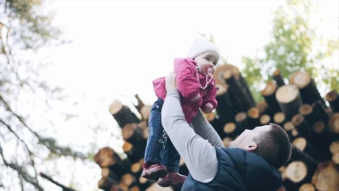 Father having fun with daughter Stock Footage 110890658