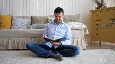 Father having fun with two sons at home Stock Footage 124898822