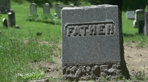Father Headstone in a Cemetery 스톡 동영상 24694576