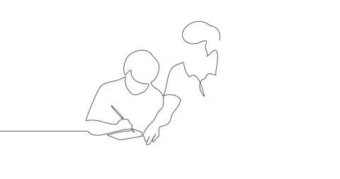 The father helps his son with schoolwork. Stock Footage 247016233