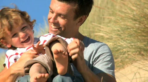 Father & His Son Stock Footage