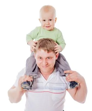 Father holding son Foto stock