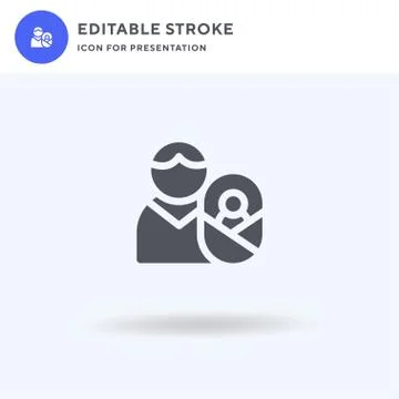 Father icon vector, filled flat sign, solid pictogram isolated on white, logo Illustrazione stock