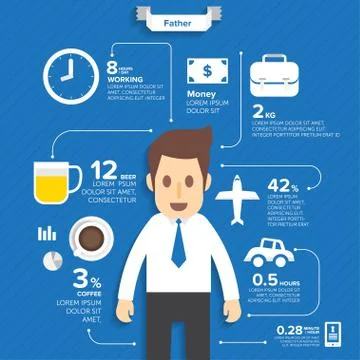 Father Infographics Stock Illustration