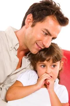 Father with one child Stock Photos