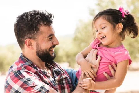 Father playing with daghter Stock Photos