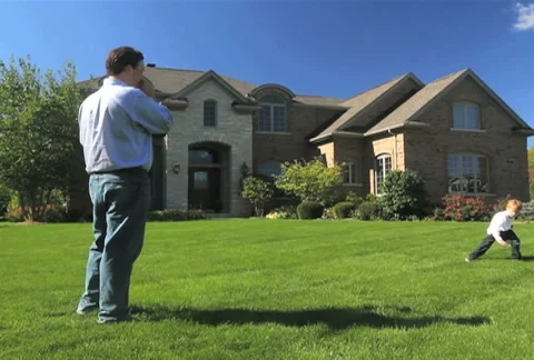Father Son Baseball 1 Stock Footage 890421