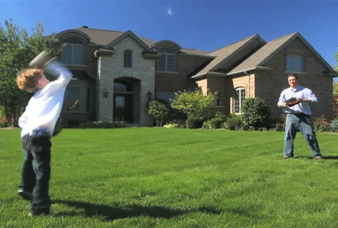 Father Son Baseball 2 Stock Footage 890397