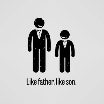 Like Father, Like Son Stock Illustration