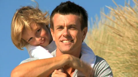 Father &amp; Son Playtime Stock Footage 877886