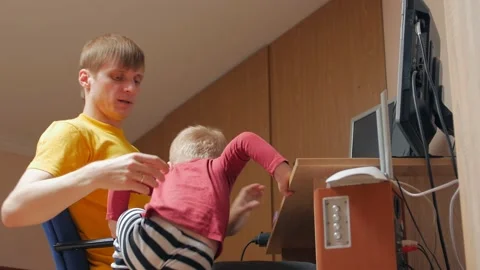 Father Works With Son Stock Footage 153155191