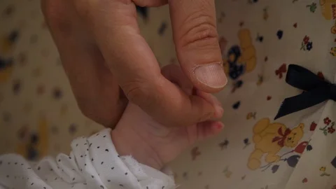 Father's and son's hands Stock Footage 121109947