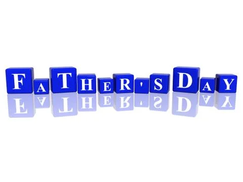 Father's day in 3d cubes Stock Illustration
