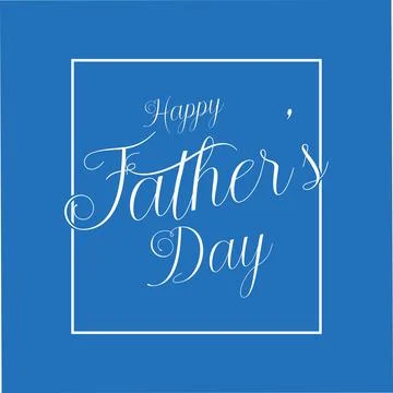 Father's Day Blue Card Vector Stock Illustration
