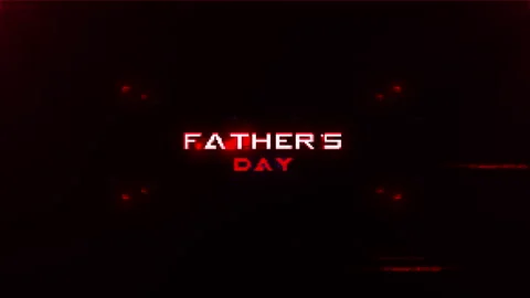 Fathers Day on computer screen with glitch elements Video stock 241327818