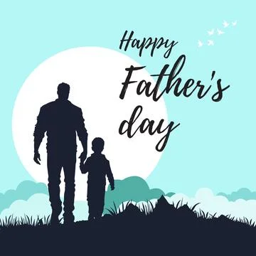 Father's Day concepts through simple cartoon images イラスト素材