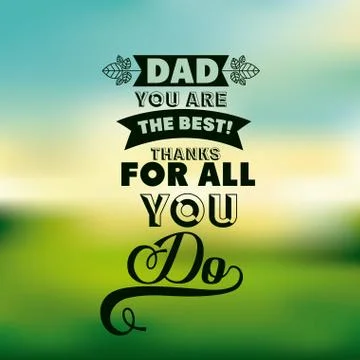 Fathers day design Stock Illustration
