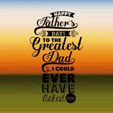Fathers day design Stock Illustration